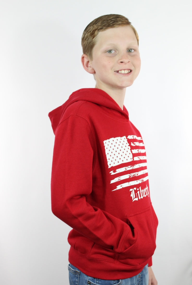 Kid’s Liberty Hoodie, Red