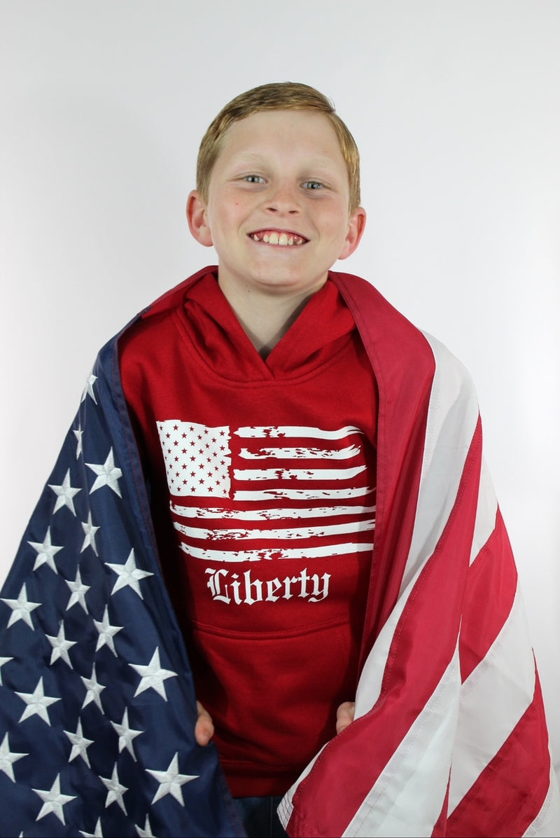 Kid’s Liberty Hoodie, Red